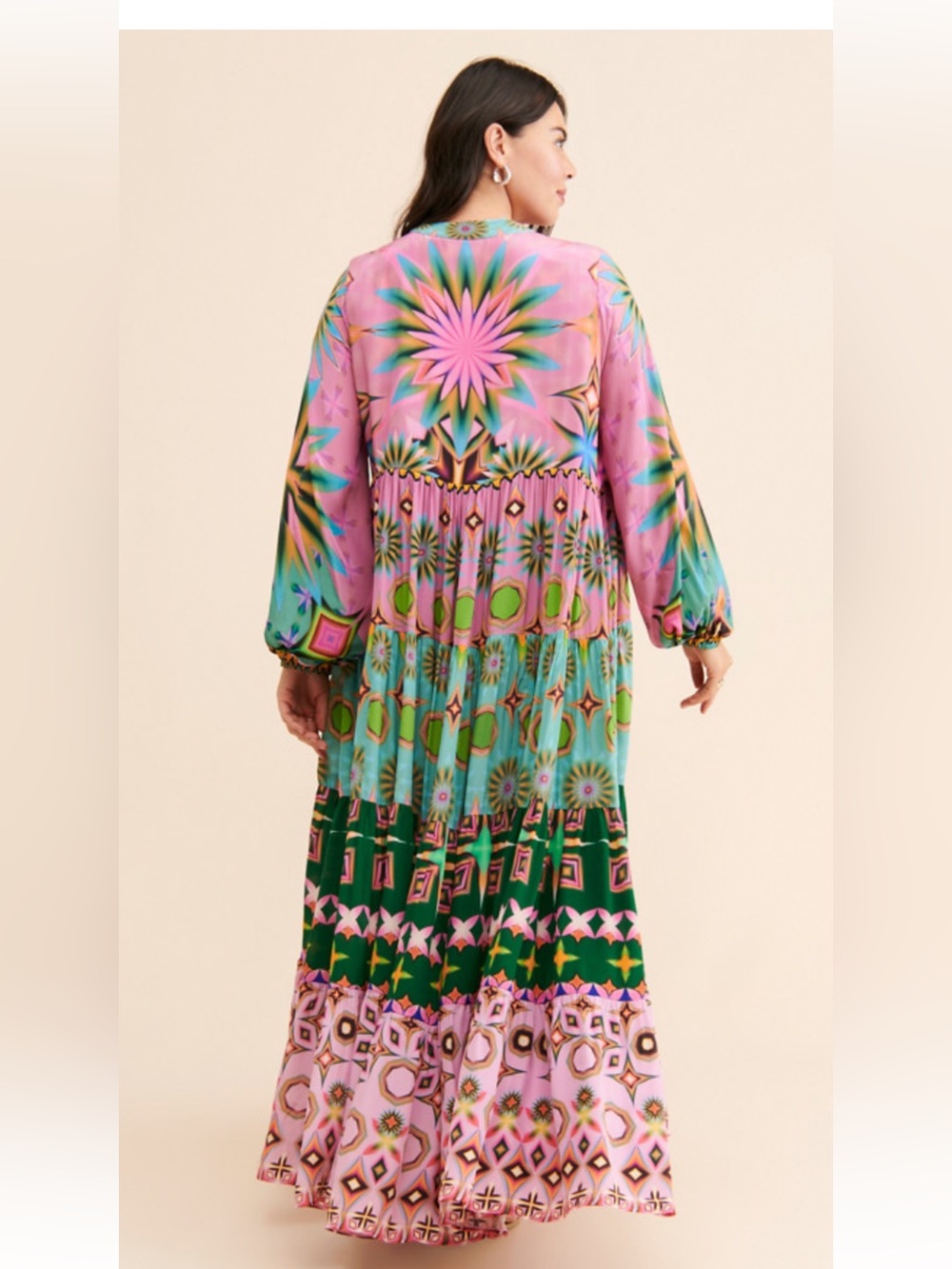 Siddhartha Bansal Mixed Print Button Front Maxi Dress - Picture 2 of 9